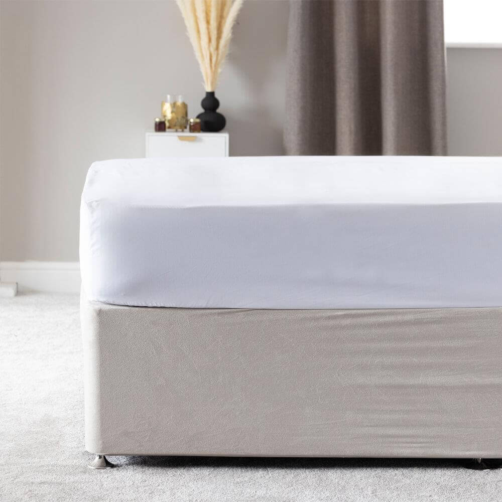 Belledorm Percale White Fitted Sheet